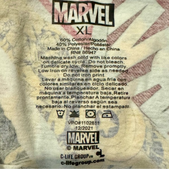 Marvel Avengers Men's All over Print AOP Tee T-Shirt Size Xl Multi Color - Picture 3 of 3